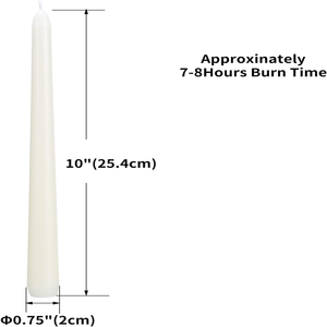 Velas Slim Taper Personalizadas Sem Fragrância e Sem Fumaça de 10 Polegadas em Rosa e Verde, Longa Duração, Feitas de Cera de Parafina com Pavios de Algodão - Product Image 3