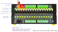 Papan Terminal Splitter PLC-TEST-B 16 saluran dengan kabel Dupont NPN/PNP kompatibel I/O peralatan uji modul Debug untuk PLC