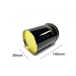 Good Quality Custom Black Round Metal Food Grade Candy <b>Chocolate</b> Coffee <b>Tin</b> Can with Custom Logo & Printing for Sale - Product Image 3