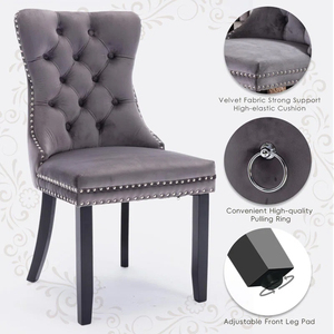 Set di <span class=keywords><strong>sedie</strong></span> per sala da pranzo di lusso moderno Hotel per mobili <span class=keywords><strong>in</strong></span> metallo acciaio inossidabile <span class=keywords><strong>grigio</strong></span> velluto <span class=keywords><strong>in</strong></span> <span class=keywords><strong>tessuto</strong></span> da pranzo sedia da ristorante - Product Image 6
