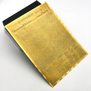 Stati Uniti Banconota Commemorativa in Oro 24K della Dichiarazione di Indipendenza 1776-2026, Poster Bifacciale da Collezione, Arte Storica Americana - Product Image 6