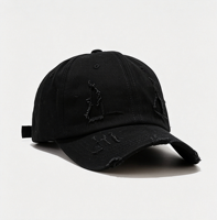 Casquette de baseball vintage délavée et usée pour homme, style déchiré et usé, casquette décontractée respirante pour le printemps et l'été, personnalisable