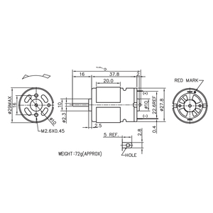 Primopal 380แม่เหล็กแรงสูง<span class=keywords><strong>มอเตอร์</strong></span> PMDC 3600รอบต่อนาที5000รอบต่อนาที3V 5V <span class=keywords><strong>มอเตอร์</strong></span>แปรงถ่านขนาดเล็ก - Product Image 5