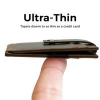 Dompet Kulit Asli Minimalis Lipat Dua dengan Logo Custom, Anti-RFID, Kantong Koin, dan Tempat Kartu Kredit