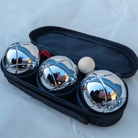 Ensemble de jeu de boules de pétanque en fer gravé, réfléchissant, unique et élégant, pour activités de plein air, 3 pièces/ensemble