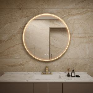 Inward Light Rectangle Smart <b>LED</b> IP44 Modern Design Wall-Mounted <b>Bathroom</b> <b>Mirror</b> with Aluminum Frame - Product Image 2
