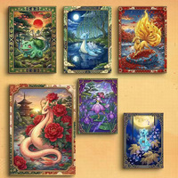 Cartes Métalliques Premium Inspirées de Pokémon, Art Fan Anime, Cartes de Collection, Cadeau pour les Collectionneurs, Classeur 9 Pochettes, Jeux de Société