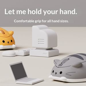 <span class=keywords><strong>Souris</strong></span> sans fil AKKO Cat, capteur optique, 3 boutons, ergonomique, <span class=keywords><strong>pour</strong></span> droitier, portable, 2.4G, <span class=keywords><strong>pour</strong></span> ordinateur de bureau/portable, design <span class=keywords><strong>chat</strong></span> mignon <span class=keywords><strong>pour</strong></span> fille - Product Image 3