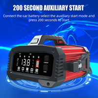 Chargeur de batterie de voiture intelligent 12V 25A pour LiFePO4 et batteries au plomb, réparation automatique par impulsions, écran LCD, 100-240V