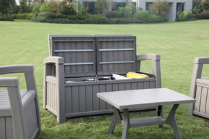 <strong>Garden</strong> Armrest <strong>Bench</strong> <strong>Plastic</strong> Large Capacity Outdoor <strong>Storage</strong> <strong>Bench</strong> for Backyard Courtyard <strong>Garden</strong> Patio Indoor Outdoor - Product Image 5