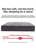 Matelas hybride King Size en gros d'usine, emballé et roulé, avec mousse à mémoire de forme au gel et latex mélangés, ressorts ensachés, design contemporain, fermeté moyenne