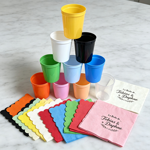Vaso de Plástico para Estadio de 10oz/12oz, Blanco, de Alta Calidad, Precio Económico, Cambia de Color con el Frío, con Servilleta, para Navidad, Halloween, Azul Marino - Product Image 1