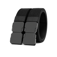 Ceinture tactique en nylon pour homme, boucle en alliage à verrouillage automatique, 125 cm de long, ceintures en nylon à dégagement rapide pour la chasse, la randonnée et les sports