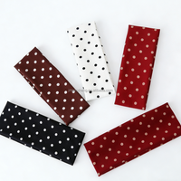 Bandeau élastique rétro à pois en flanelle, extensible et doux, pour le sport, la gym, le yoga, le lavage du visage, le maquillage, mode féminine, usage quotidien, taille unique