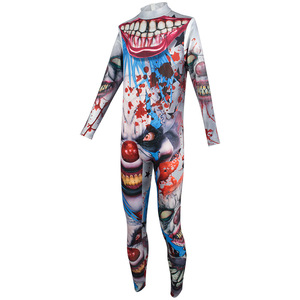 Costume d'Halloween unisexe en spandex imprimé en 3D de Clown Mutant Terrifiant pour Jeu de Rôle - Product Image 3