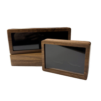 Caja de Insignia de Medalla de Moneda Personalizada, Estuche de Exhibición de Monedas de Desafío, Caja de Terciopelo de Madera de Cuero, Caja de Regalo de Colección
