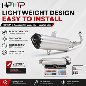 Sistema de <span class=keywords><strong>Escape</strong></span> Completo Maxi Scooter 304SS <span class=keywords><strong>para</strong></span> Yamaha <span class=keywords><strong>XMAX</strong></span> <span class=keywords><strong>300</strong></span> Tricity <span class=keywords><strong>300</strong></span> 2025-2026, Piezas de Mejora de Rendimiento - Product Image 4