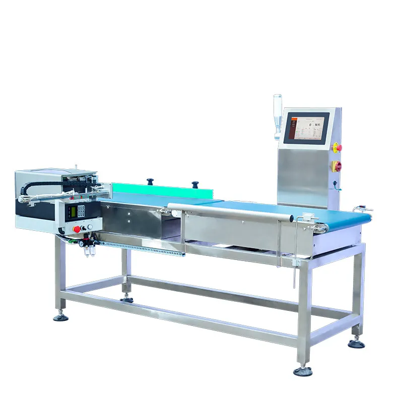 Hot Selling Automatic Weighing Timely Printing Food Metal Detector Combo Check Weigher Labeling Machine With Rejector