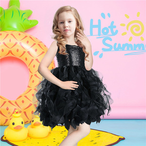 Kids Halloween Party Costume Sparkly Double Layer Spiral <b>Sequin</b> Princess Dress for Girls Festival Celebration Wear - Product Image 6