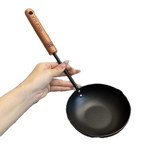 Vogue Ella Small Nonstick Fry <b>Pan</b> With Wooden <b>Handle</b> For Frying Eggs And Dumplings - Product Image 5