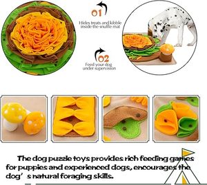 Pet Snuffle <b>Mat</b> for Dogs Hedgehog Puzzle Toy <b>Large</b> Sniffing <b>Mat</b> with Squeaky Mushrooms Portable Indoor/Outdoor Digging <b>Mat</b> - Product Image 6