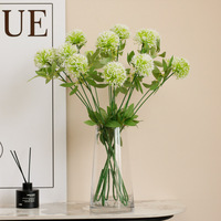 Fleur en plastique 61cm 2 têtes simulées boule d'oignon fleur supérieure événement à domicile décoration de mariage pissenlit artificiel