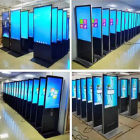 Pantalla Digital Vertical para Suelo, Quiosco con Pantalla Táctil de 43-55-65 Pulgadas, Resolución 4K, Animación Comercial para Interiores, OEM