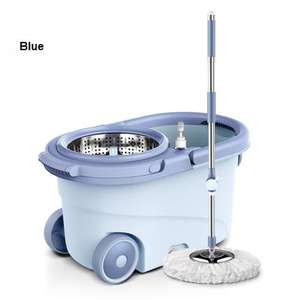 360 <span class=keywords><strong>Turbo</strong></span> Magic Mop Set Seau de vadrouille plat en <span class=keywords><strong>microfibre</strong></span> facile à nettoyer avec poteau en acier et poignée télescopique Emballage en boîte - Product Image 6