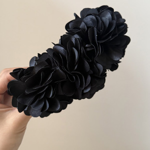 Korean Handmade Imitation Flower Fabric Plastic Leopard Hair Claw Clips Unisex <b>Sweet</b> Large Banana Hairgrip Daily Fashion Wedding - Product Image 6