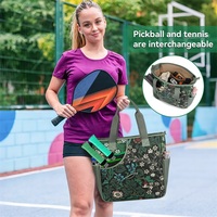 Sac de pickleball pour femmes, grande capacité, sac de transport pour raquettes de pickleball avec porte-bouteille, sac de sport portable, tennis, pickleball
