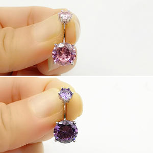 WMPR007 Round Zircon Navel Piercing 925 <strong>Sterling</strong> <strong>Silver</strong> <strong>Belly</strong> Ring for Women Body Jewelry Luxury Wedding <strong>Belly</strong> Button Ring - Product Image 6