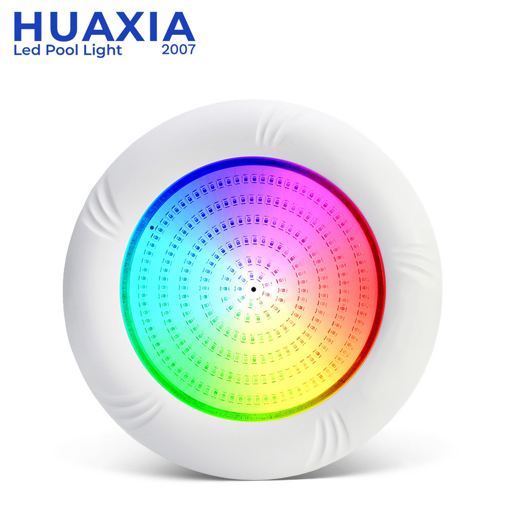 HUAXIA New Design 12V High Brightness RGB IP68 LED Pool Light for Liner Swimming Pool IP68 Submersible Underwater Lighting 18W