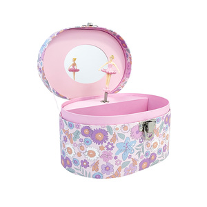 Caja de Música de Papel Ovalada Giratoria con Manivela Yiyu, Diseño Personalizado, Espejo, Organizador de Joyas Ecológico, Decoración de Escritorio, Juguete - Product Image 1