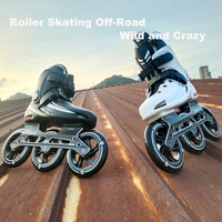 Patines en Línea de Velocidad para Adultos y Niños, con Ruedas Grandes de 3*125mm, para Carreras y Patinaje Urbano, Tallas Grandes