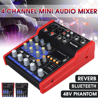 Console de mixage DJ portable GAX-G4 à 4 canaux en métal avec 88 effets DSP, module lecteur MP3, alimentation fantôme 48V, USB