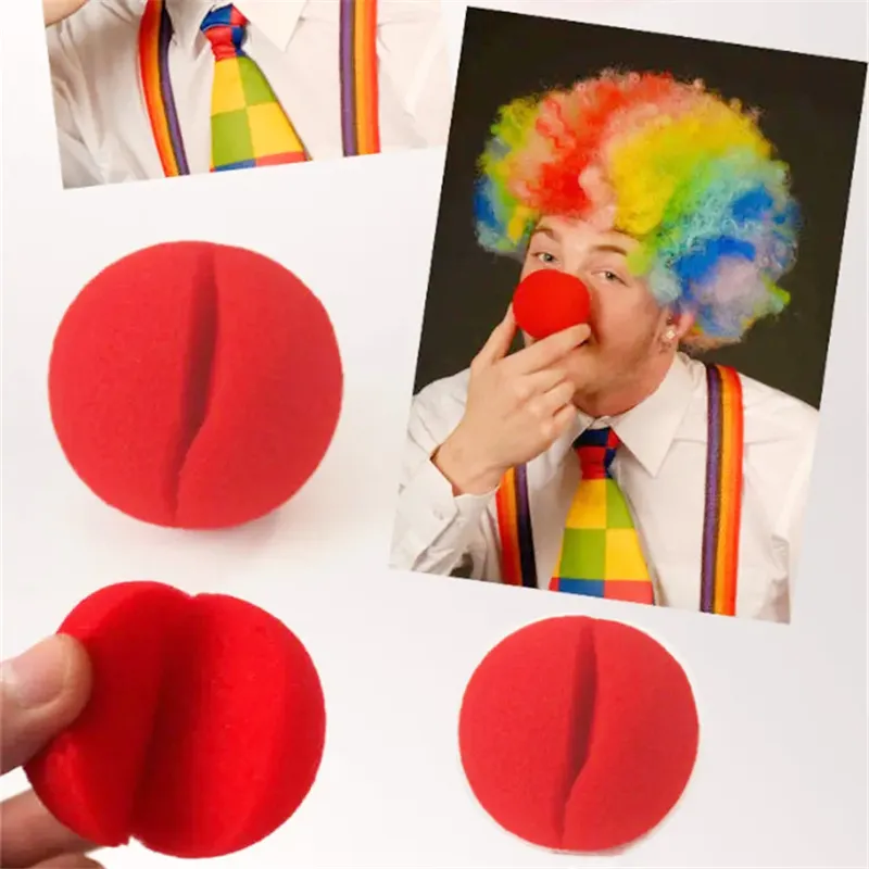 Hot Clown nez magique robe accessoires cirque nez mousse boule rouge Cosplay Halloween fête carnaval Costume bricolage décoration