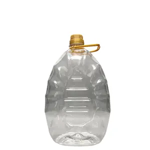 5升出厂价格透明塑料聚酯瓶坯带手柄橄榄油瓶