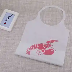 En Stock, tablier en plastique Non tissé jetable, bavoirs de homard de Restaurant <span class=keywords><strong>pour</strong></span> <span class=keywords><strong>adulte</strong></span> - Product Image 1