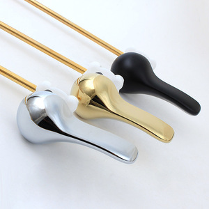 Levier de réservoir de toilette Aojiele, tige en cuivre pur, poignée en alliage de zinc, argent, noir, or, accessoires de salle de bain - Product Image 5