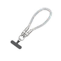 Kabel Pengisi Daya Cepat USB C Dual Heads dengan Tali Pergelangan Tangan Anti Hilang, Kabel Charger Ponsel, Patch Tether Tab, Nylon, Tembaga Murni