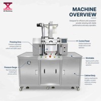 Presse à poudre compacte cosmétique semi-automatique |   Équipement de pressage pour fards à paupières et rouges à lèvres pour laboratoire et petites séries