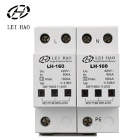 Parafoudre LEIHAO durable 160 kA T1 420 V CA Type 2 sur rail DIN haute performance 2P pour système solaire