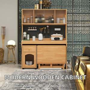 Aparador de madera de diseño moderno con 2 cajones, precio de fábrica, armario de almacenamiento para sala de estar - Product Image 2