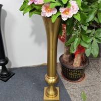 Support de vase à fleurs en métal doré moderne pour table, centre de table décoratif, porte-fleurs artificielles, décoration de table pour anniversaire