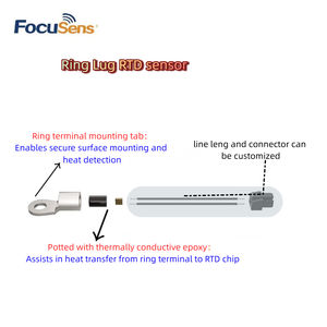 Capteur de température RTD personnalisable à 2, 3 ou 4 fils PT1000 <span class=keywords><strong>PT100</strong></span> de diamètre 5 mm, 6 mm, 8 mm, 10 mm - Product Image 6