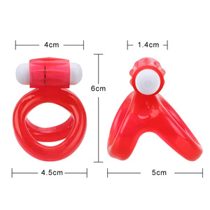 Vente chaude transfrontalière : Anneau pénien à double vibration en silicone médical pour homme, équipement d'exercice pour retarder l'éjaculation, articles sexuels pour couples adultes - Product Image 6