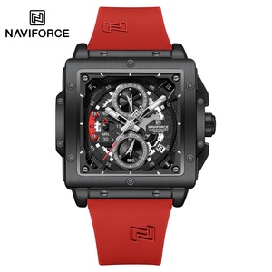 Montres NAVIFORCE pour hommes, sport, multifonction, chronographe, étanche, montre-bracelet de luxe, unique, carrée, quartz, affichage de la date, cadeaux - Product Image 5