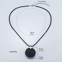 Pendentif énergétique bio-scalaire à ions négatifs en pierre de lave volcanique noire naturelle, nouvelle technologie de soulagement du stress et de guérison Energinox