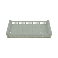 Plateau en plastique perforé en HDPE de qualité alimentaire, empilable, pour la conservation des fruits de mer et de la viande, ventilé, pour congélation rapide individuelle (IQF)