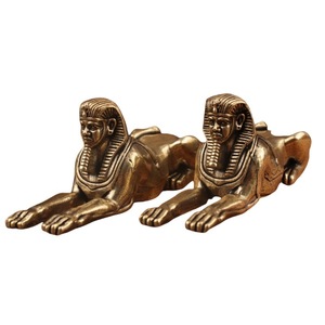 Figura Decorativa de Esfinge de Latón, Adorno de Mesa, Estilo Egipcio Antiguo, Decoración para el Hogar - Product Image 5
